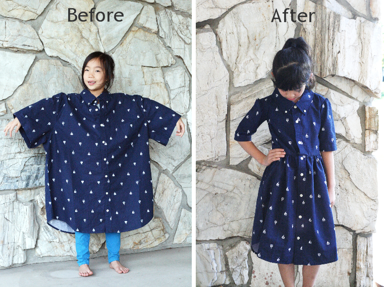 turn shirt into dress