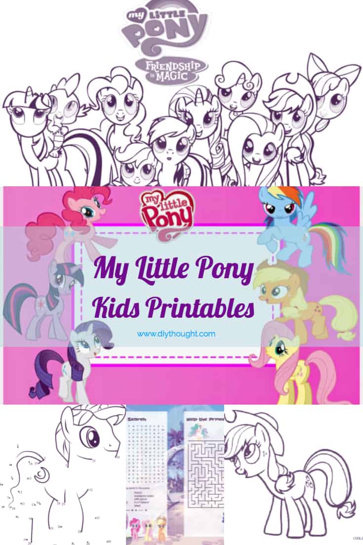 my little pony crafts printables