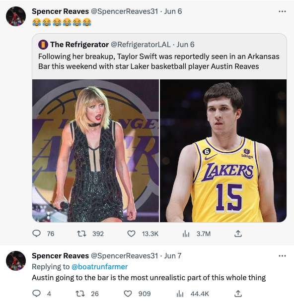 Internet se vuelve loco por los rumores de conexión entre Taylor Swift y Austin Reaves