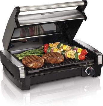 Hamilton Beach Countertop Indoor Grill Gray 25370 - Best Buy