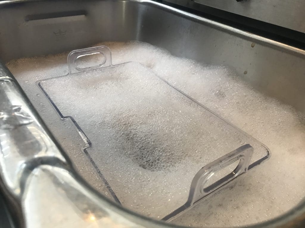 Soak the ice bucket to make sure that's nice and clean