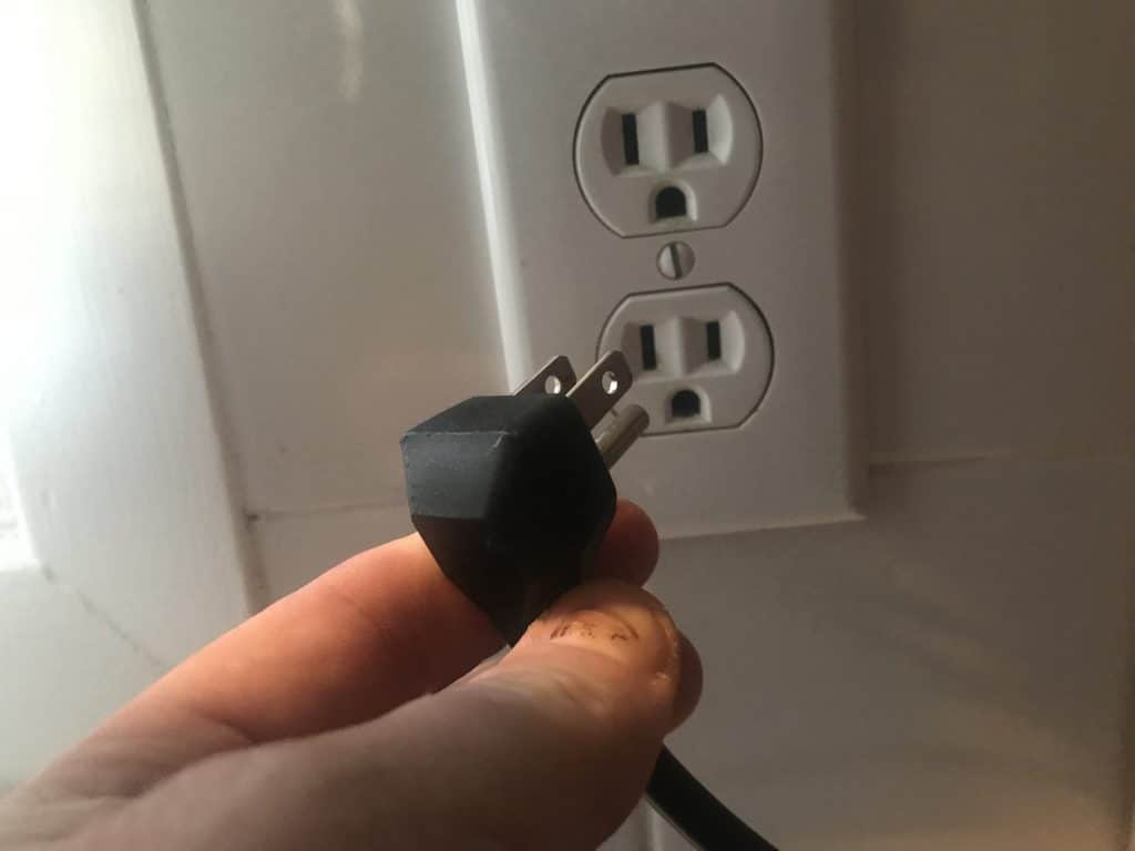 Unplug your portable ice maker