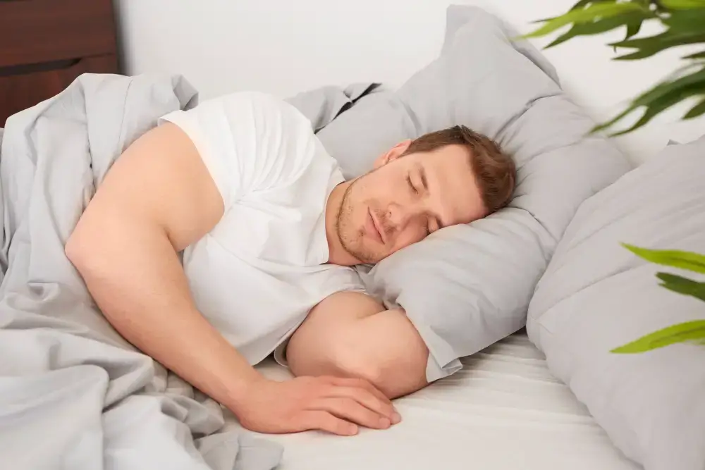 A Guy Sleeping With Good Sleeping Position