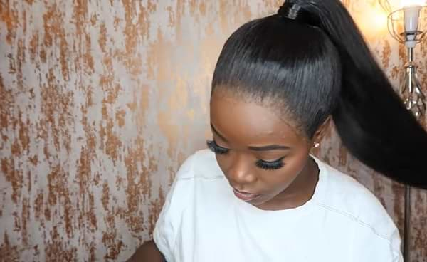 how to put ponytail wig