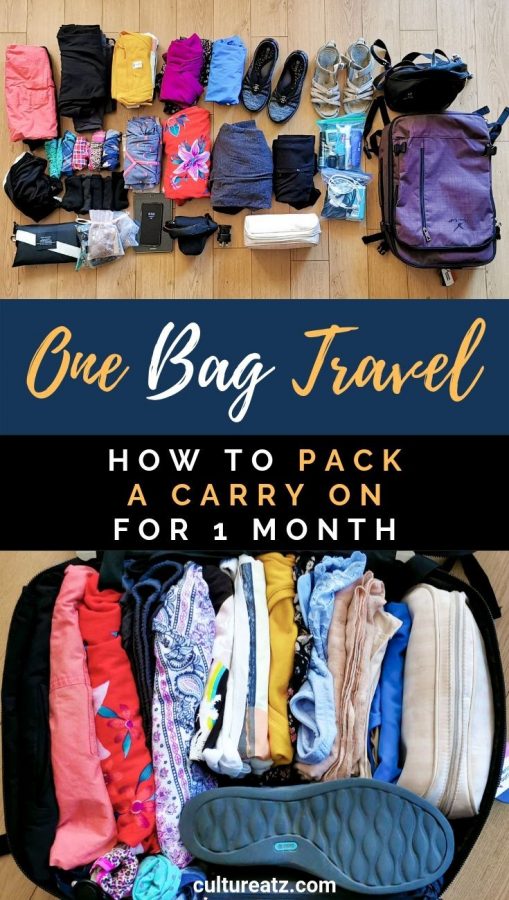 One week travel backpack best sale