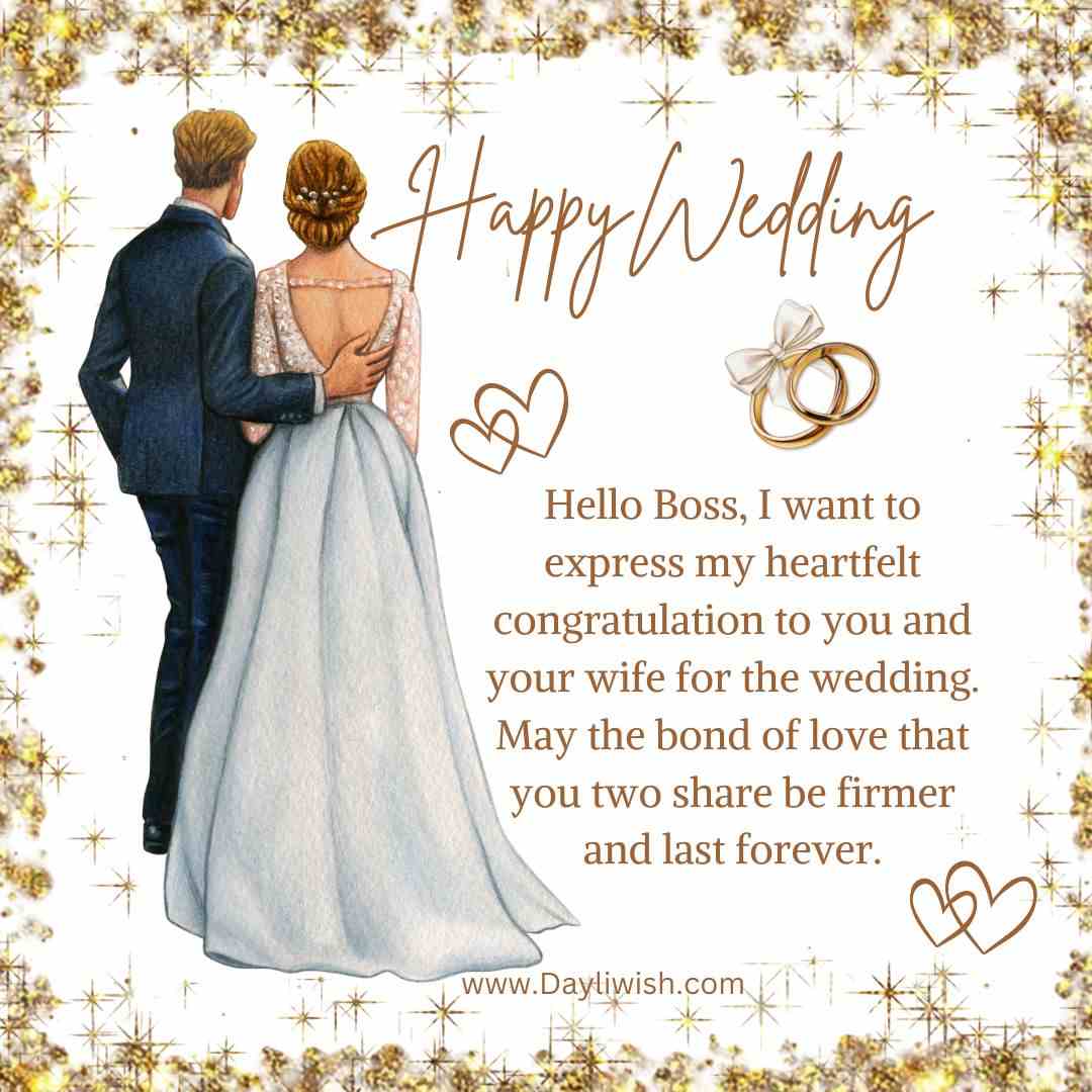 May 2023] Happy Wedding Wishes For Boss