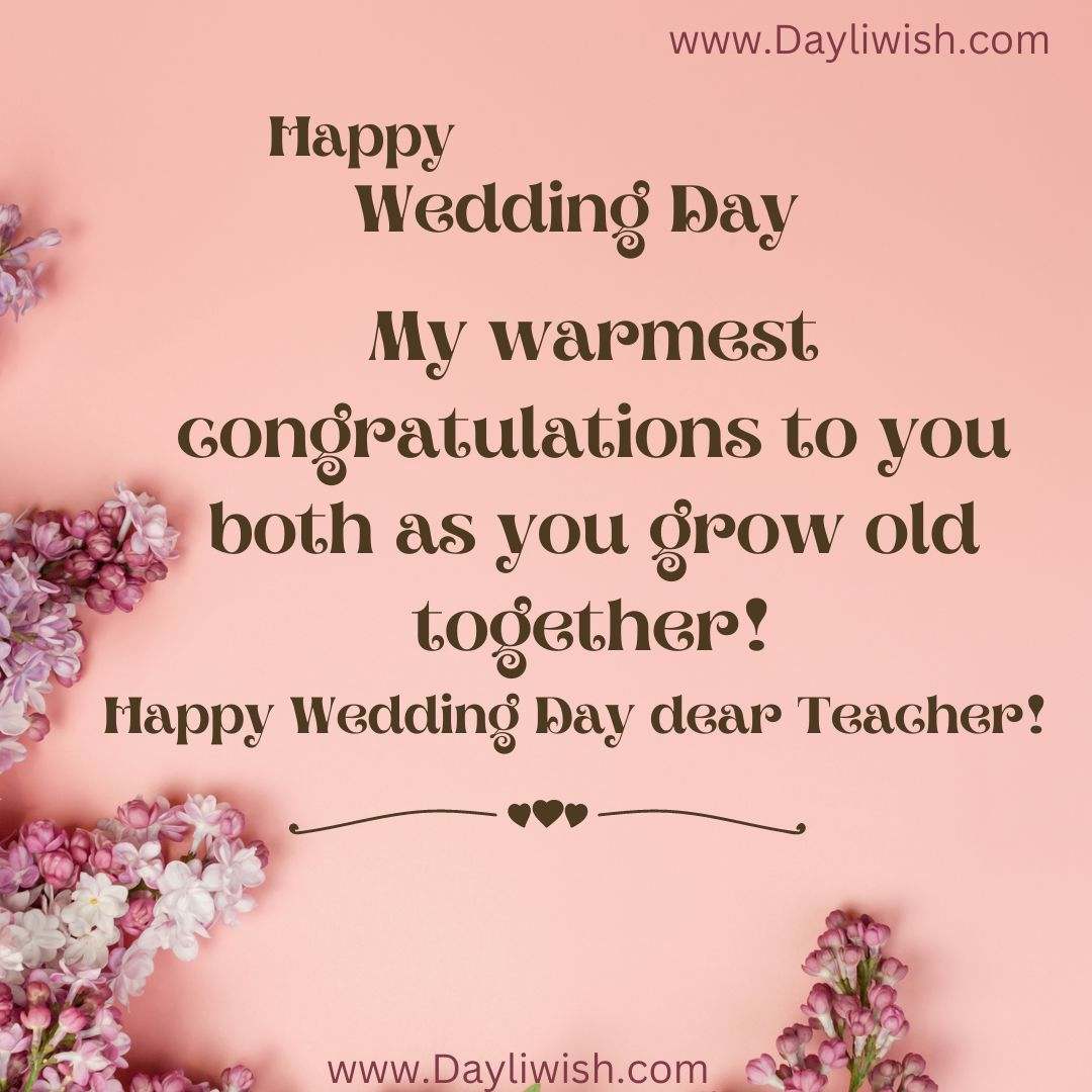 June 2023] Happy Wedding Wishes For Teacher