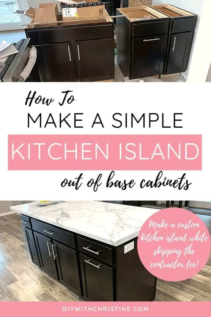 Kitchen Island Out Of Base Cabinets, How To Build Kitchen Island With Stock Cabinets
