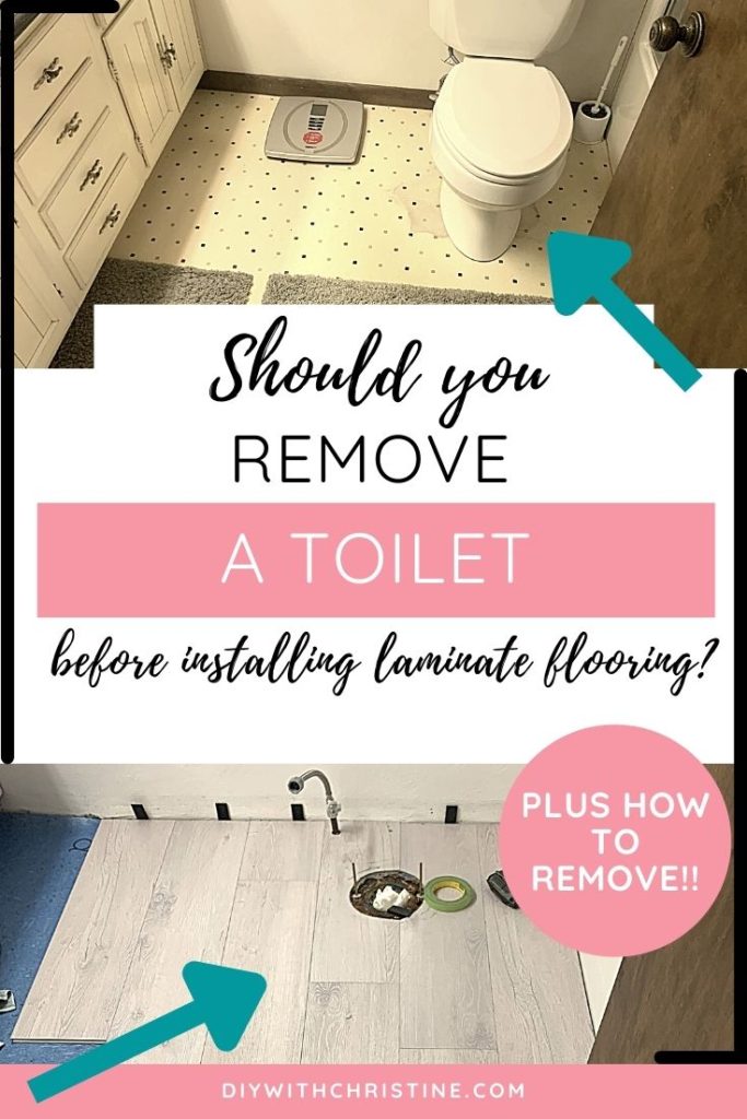 A Toilet To Install Laminate Flooring, How To Cut Laminate Tile Around Toilet
