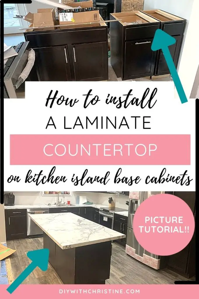 Kitchen Island Base Cabinets, How To Install Laminate Countertop On Cabinets