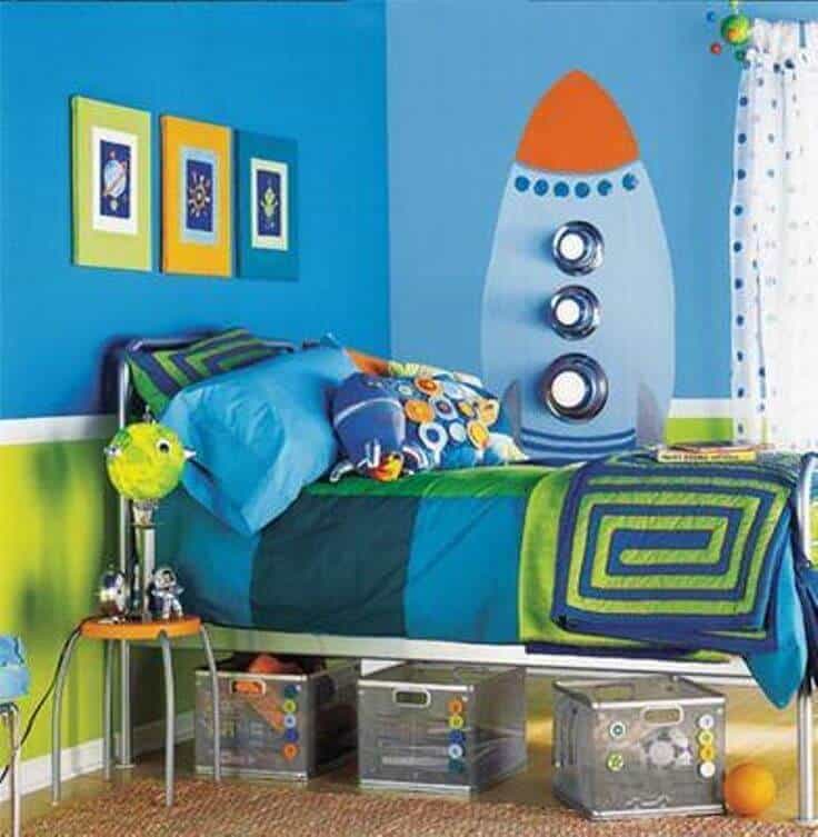 rocket themed bedroom
