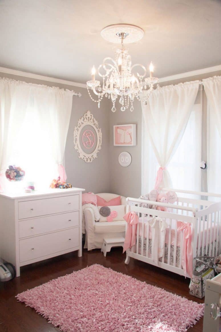 grey baby girl room