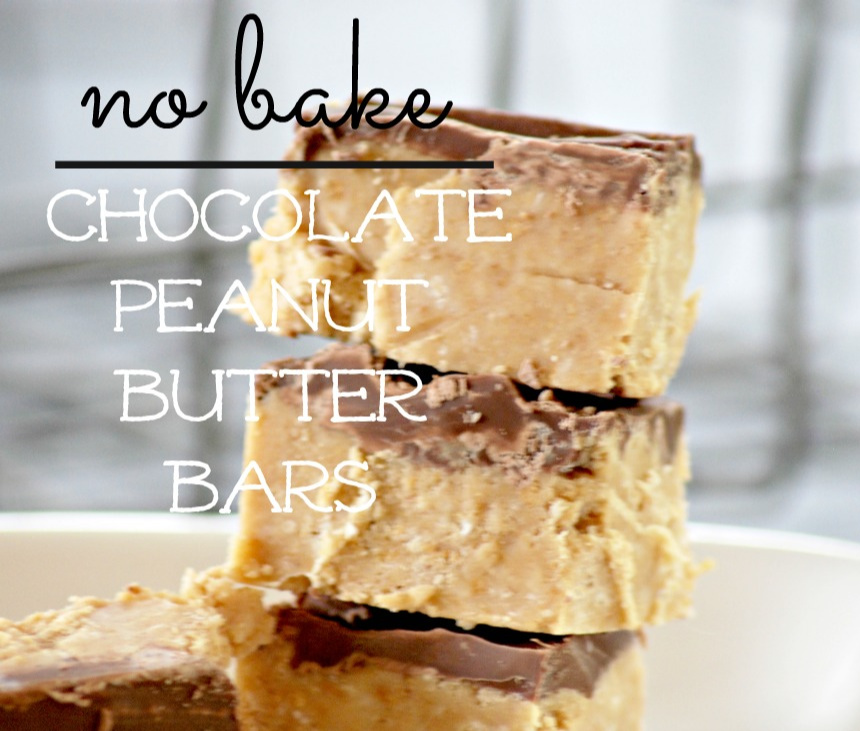 no bake peanut butter chocolate bars