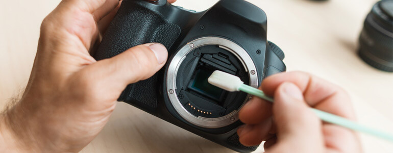 how to clean camera sensor