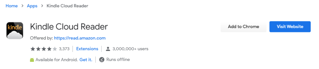 Kindle Cloud Reader Chrome Extension