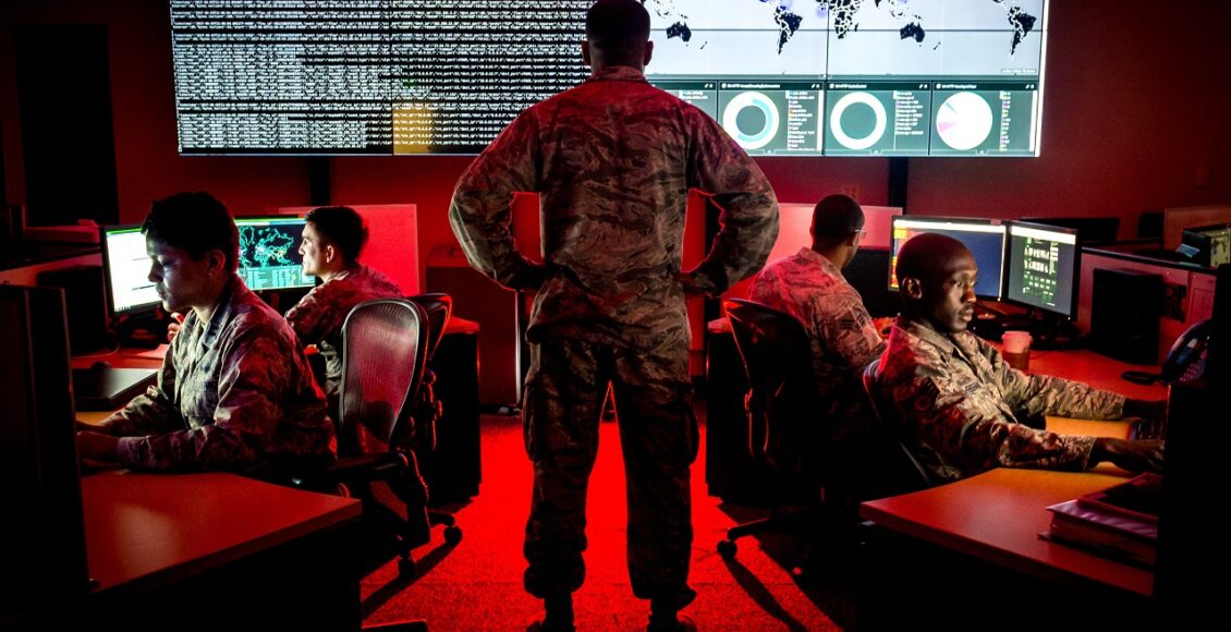 Cyber-warfare specialists of the 175th Cyberspace Operations Group of the Maryland Air National Guard