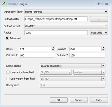 Heat map Plug-in window