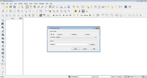 Adding vector file to QGIS