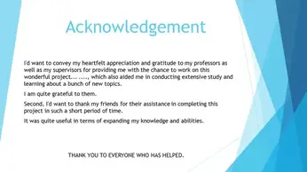 I am grateful to all of those with whom i have had the pleasure to work during this and other related projects. 5 Examples Of Acknowledgement For Presentation Acknowledgement World