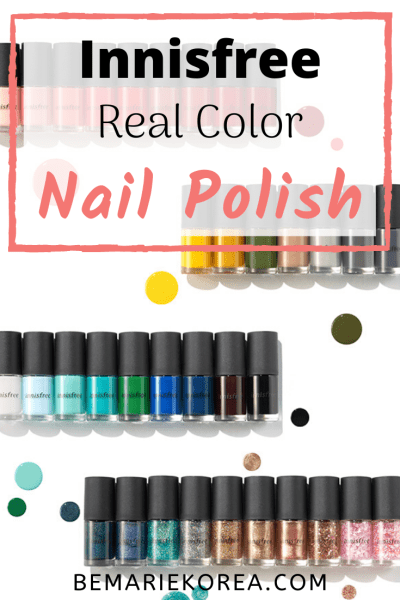 échantillons de vernis à ongles innisfree