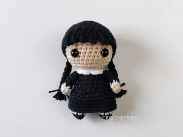 Wednesday Addams Crochet Pattern, Amigurumi Pattern, PDF English Pattern,  Funko Pop Crochet 