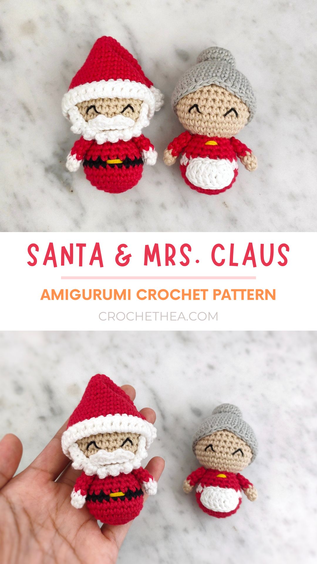 Santa & Mrs. Claus Crochet Pattern | Crochethea