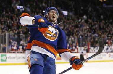 Brock Nelson #29 (New York Islanders) first NHL goal Oct 22, 2013