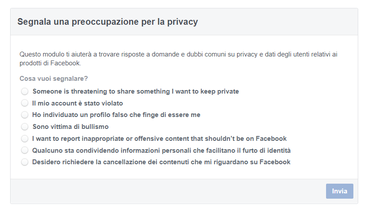 Lettera cancellazione dati personali