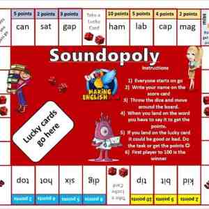 Phonics board game