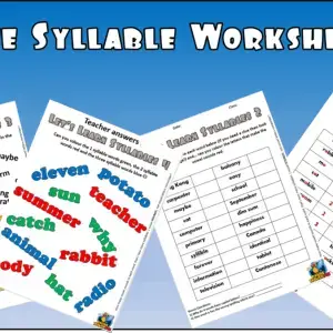 fully editable 4 syllable worksheets and answer keys differentiated learning versionsmaking english fun