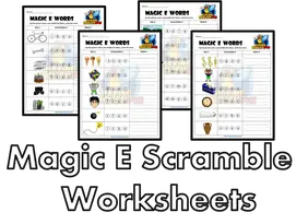 magic e scramble long vowel worksheetsmaking english fun