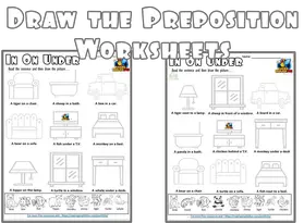 draw the preposition worksheets making english fun