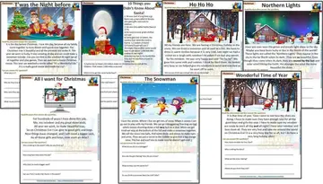 christmas comprehension reading cardsmaking english fun