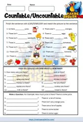 countable and uncountable noun worksheetsmaking english fun