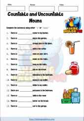 countable and uncountable noun worksheetsmaking english fun