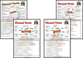 phrasal verb worksheets set one making english fun