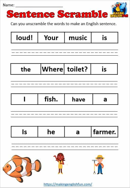 free 2nd grade english worksheetsmaking english fun