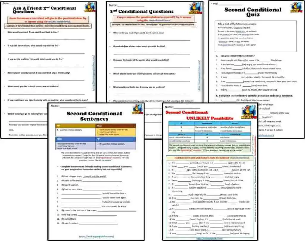 second conditional worksheetsmaking english fun