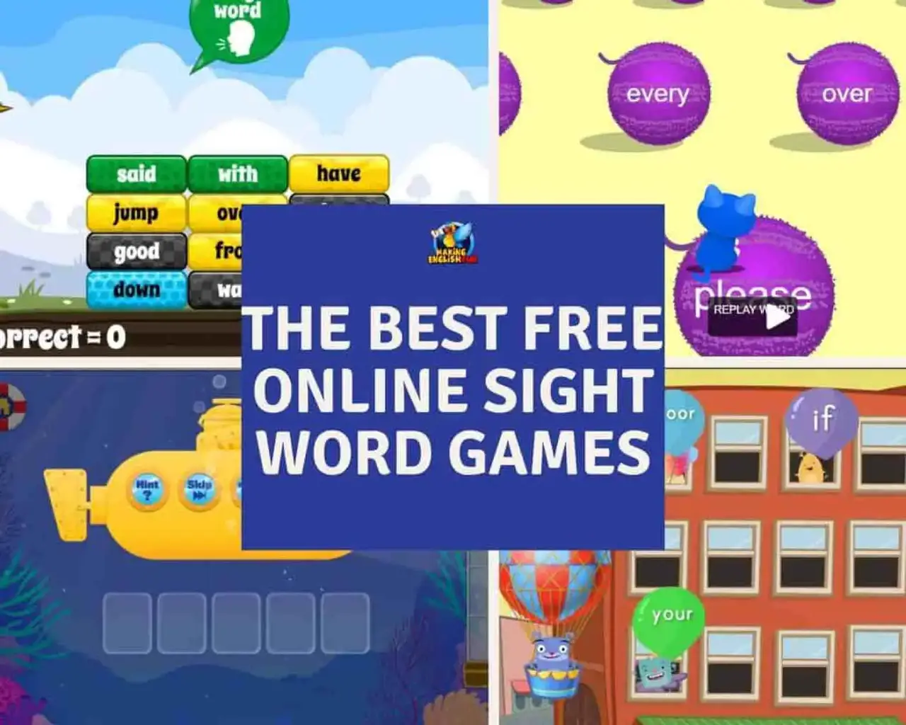 Best Free Online Sight Word Games - Making English Fun