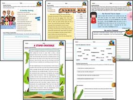 grade 5 reading comprehension worksheets a stupid crocodilemaking english fun