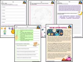 grade 5 reading comprehension worksheets mid autumn festivalmaking english fun