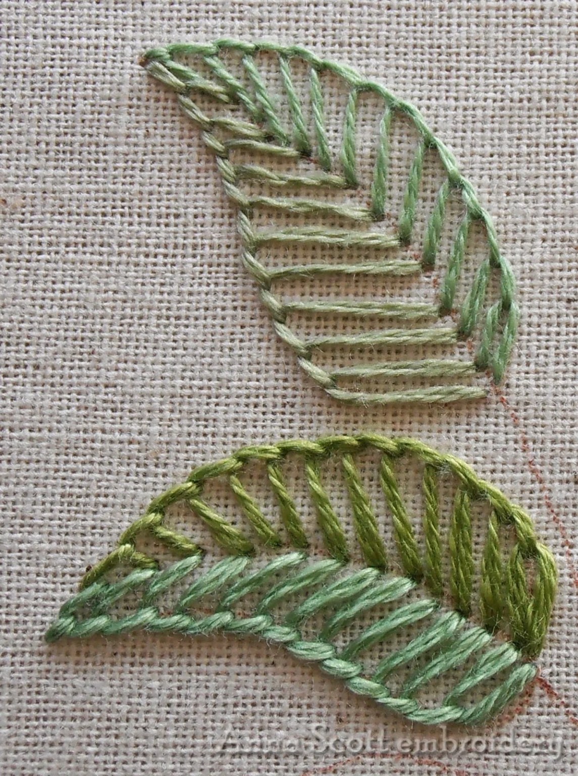 How to Make a HandEmbroidered Leaf with a Blanket Stitch Missy Kate