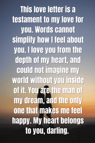 you are my world love letters
