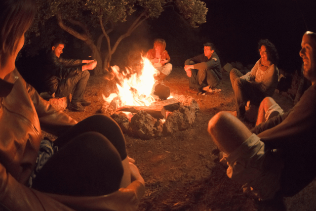 telling campfire stories
