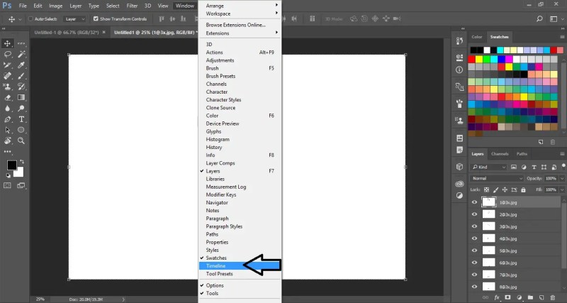 Open Timeline Window