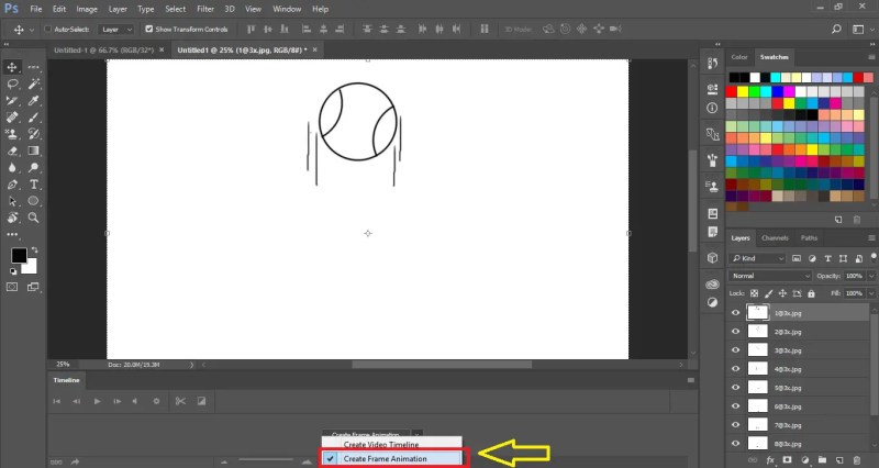 Select Create Frame Animation