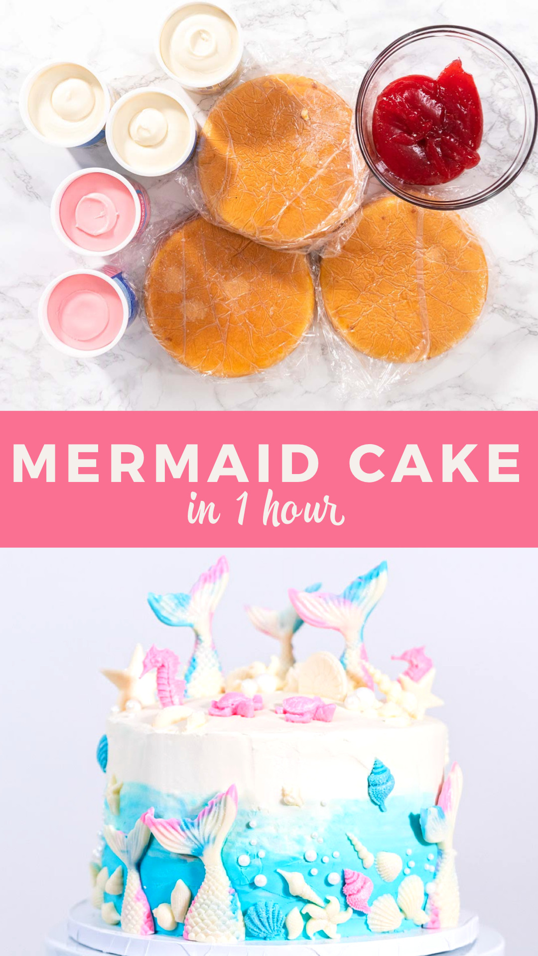 Mermaid Party Cake Toppers Little Mermaid Tail Starfish Cupcake Topper Kids  Birthday Party Baby Shower DIY Dessert Decorations - AliExpress