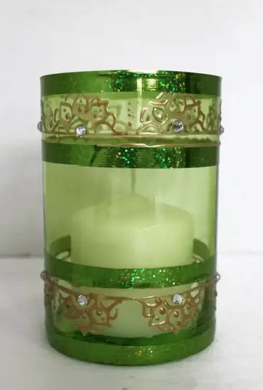 Moroccan Candle Holders With Homemade Puffy Paint - Anika's DIY Life