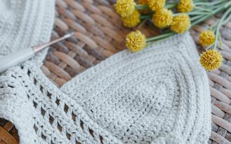 DAISY CROCHET BRA - Black Crochet Top - Halter neck - Summer