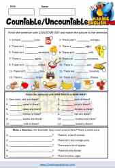 They can be singular or plural. Countable And Uncountable Noun Worksheets Making English Fun